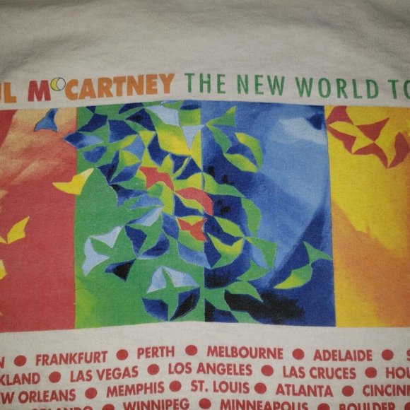 Vintage Paul McCartney New World Tour Concert T Shirt 1993 Size Large - Picture 8 of 8